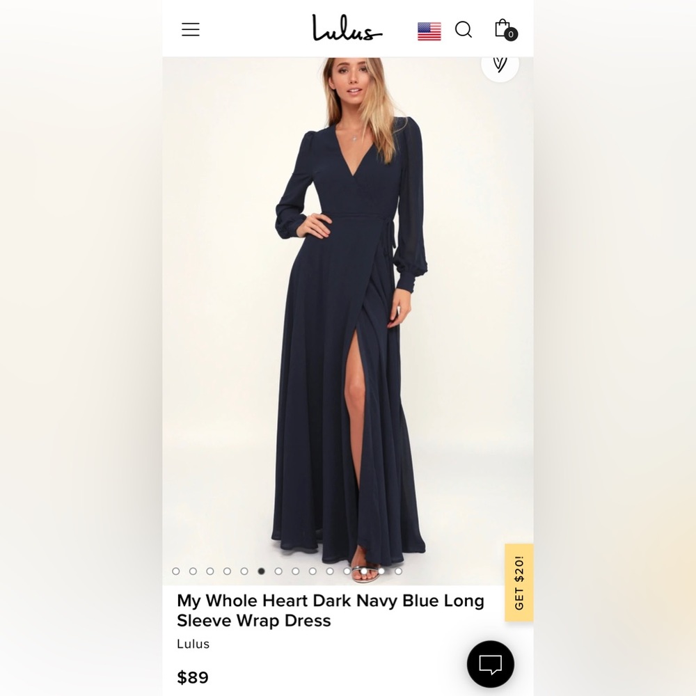 Stunning mint condition navy wrap dress